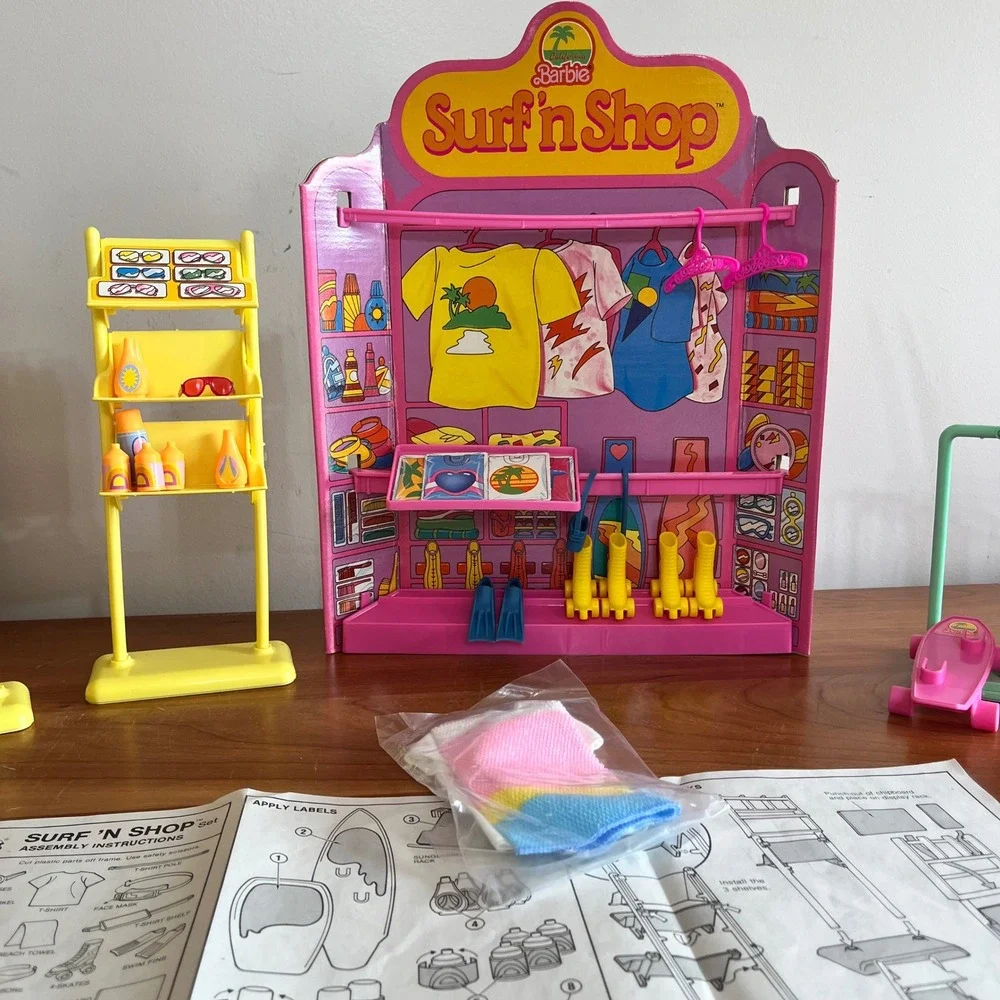 Vintage 1987 California Dream‎ Barbie Surf n Shop Playset Mattel 4461 Beach Toy